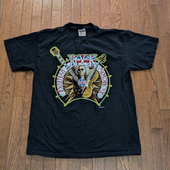 1998 British Rock Symphony US Tour w/ Roger Daltrey Tultex T-Shirt - Size L - Picture 1 of 5